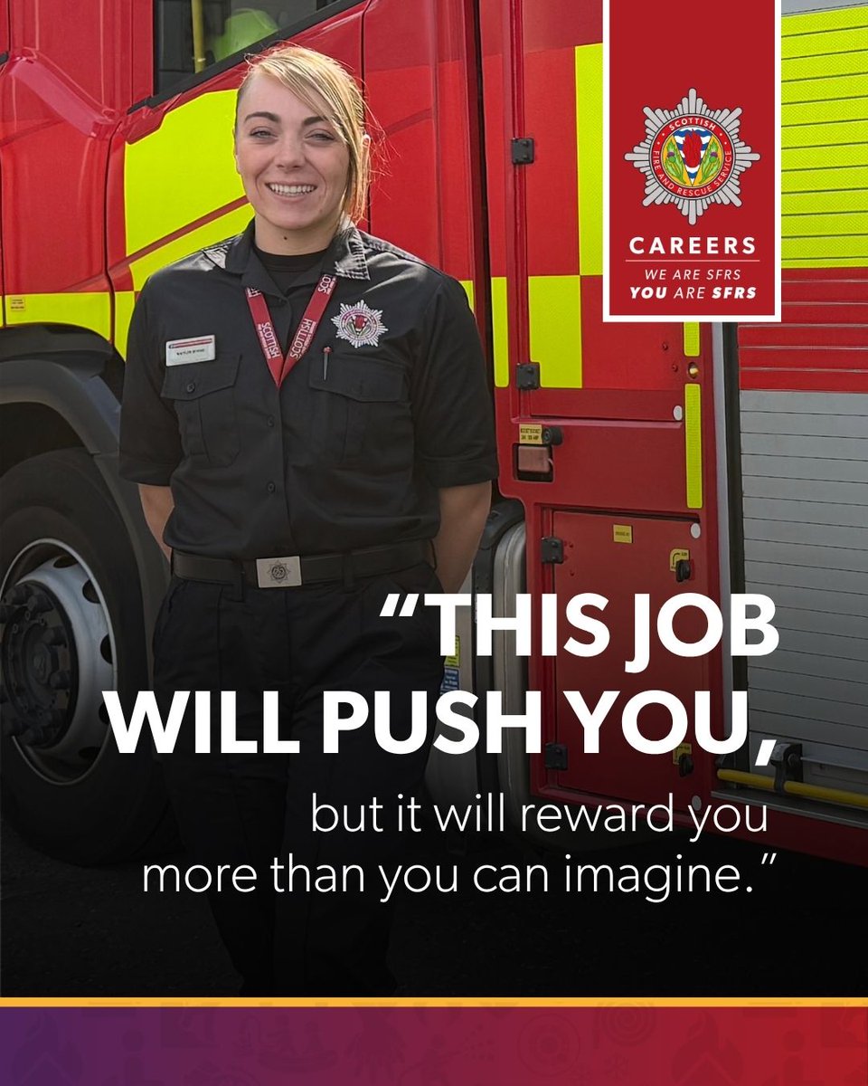 Ever wondered if firefighting could fit your life as a parent or someone looking for a career with purpose?

Meet Kaitlin, a single parent, firefighter, and proof that this job is for anyone with drive and determination.

#WeAreSFRS #SFRScareer

bit.ly/4fJ0ZAl
