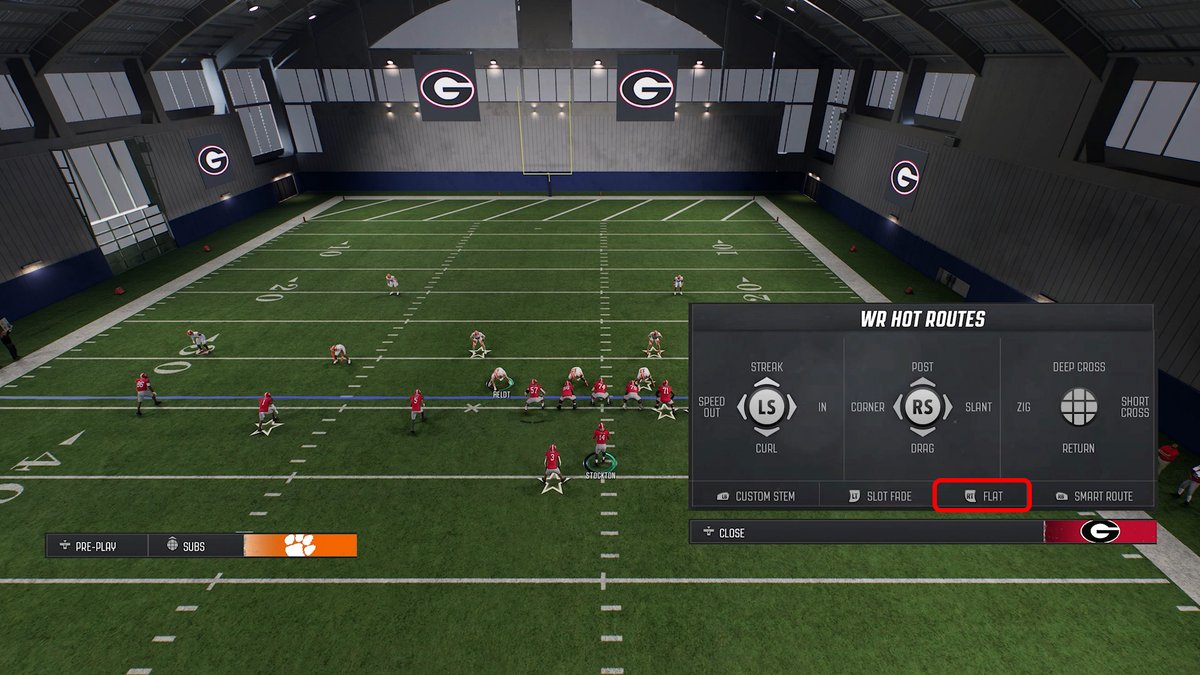 Flats are BACK in CFB26 🚨

We knew they were being added back into Madden but there was no mention of this in the patch notes.

* Slot WR hot route menu

Goodbye Choice Route.