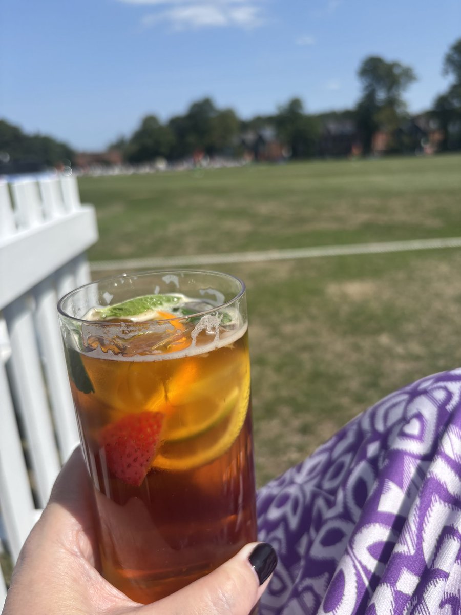 Could today get any better?

Cricket 🏏, sunshine, some great company and Pimms!!