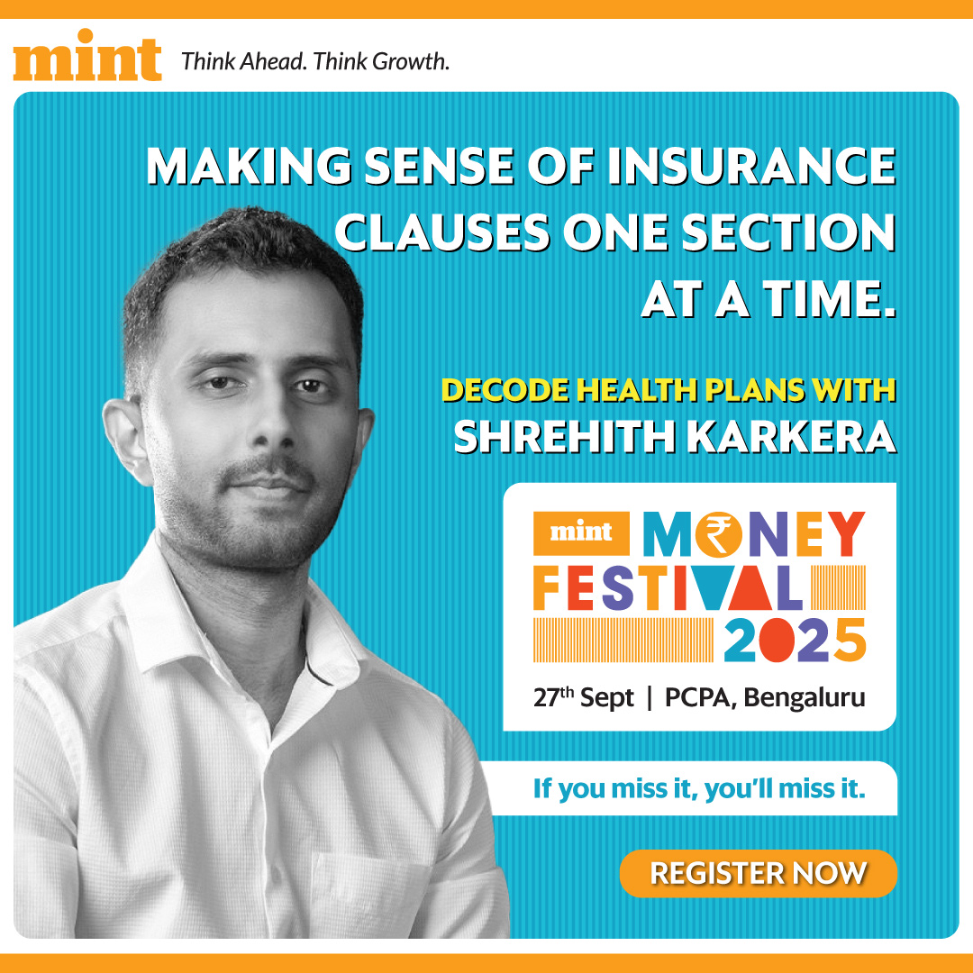 Mint (@livemint) on Twitter photo #TimeToMintMoney: Health insurance doesn’t have to be a mystery.
Confused by exclusions, co-pays, or that dense fine print? You’re not alone.
At Mint Money Festival, hear <a href="/ShrehithK/">Shrehith Karkera</a>, Co-founder of <a href="/joinditto/">Ditto Insurance</a>, simplify the complicated world of health insurance. From understanding #TimeToMintMoney: Health insurance doesn’t have to be a mystery.
Confused by exclusions, co-pays, or that dense fine print? You’re not alone.
At Mint Money Festival, hear <a href="/ShrehithK/">Shrehith Karkera</a>, Co-founder of <a href="/joinditto/">Ditto Insurance</a>, simplify the complicated world of health insurance. From understanding