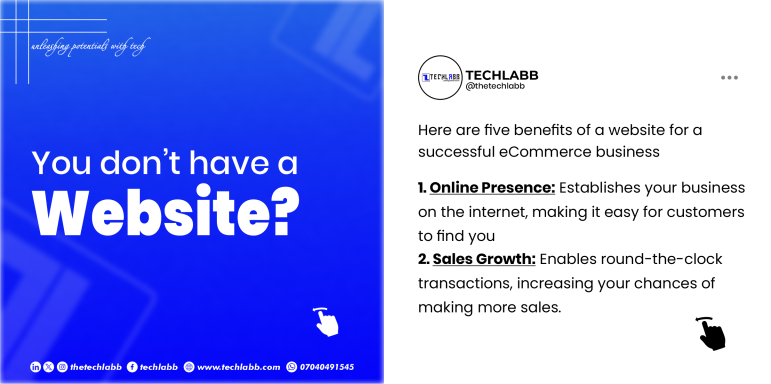thetechlabb's tweet photo. Your website is more than just a storefront, it's your e-commerce powerhouse.
From building trust to boosting sales, here’s why every online business needs one. 

#Techlabb #Ecommerce #DigitalBusiness #WebsiteMatters #OnlineGrowth #TechTips https://t.co/dgKXbuHU7P