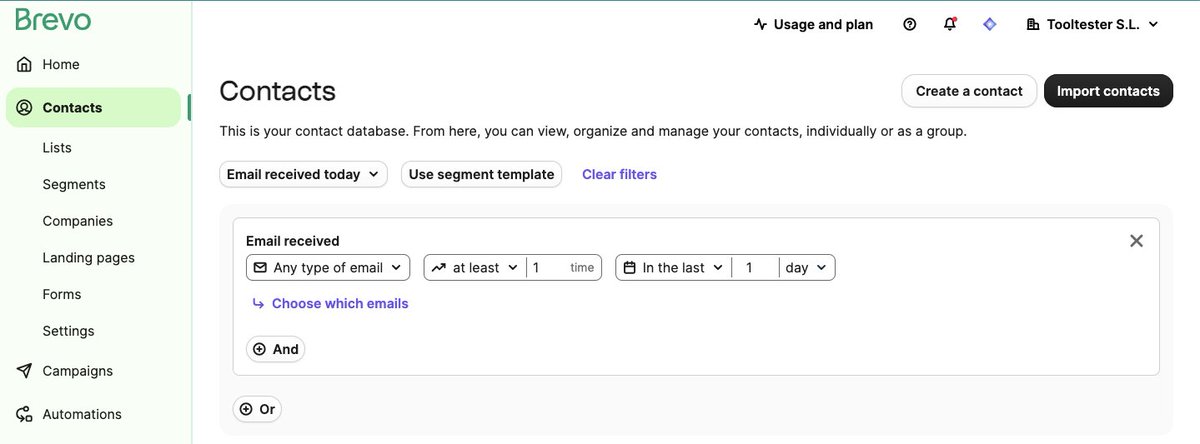 emailtooltester's tweet image. Ever accidentally sent multiple emails to the same contact in a day? 😬
Here’s how to avoid that in @brevo_official :
✅ Create a segment of contacts who got an email in the last 24h
🚫 Exclude them from your next send
👉 FREE #Brevo Mini course: bit.ly/3UTY9yt