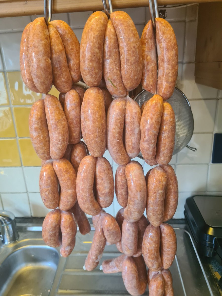 Hot honey sausages using Leonards complete mix supplied by Weschenfelders,  very tasty ,sweet yet spicy