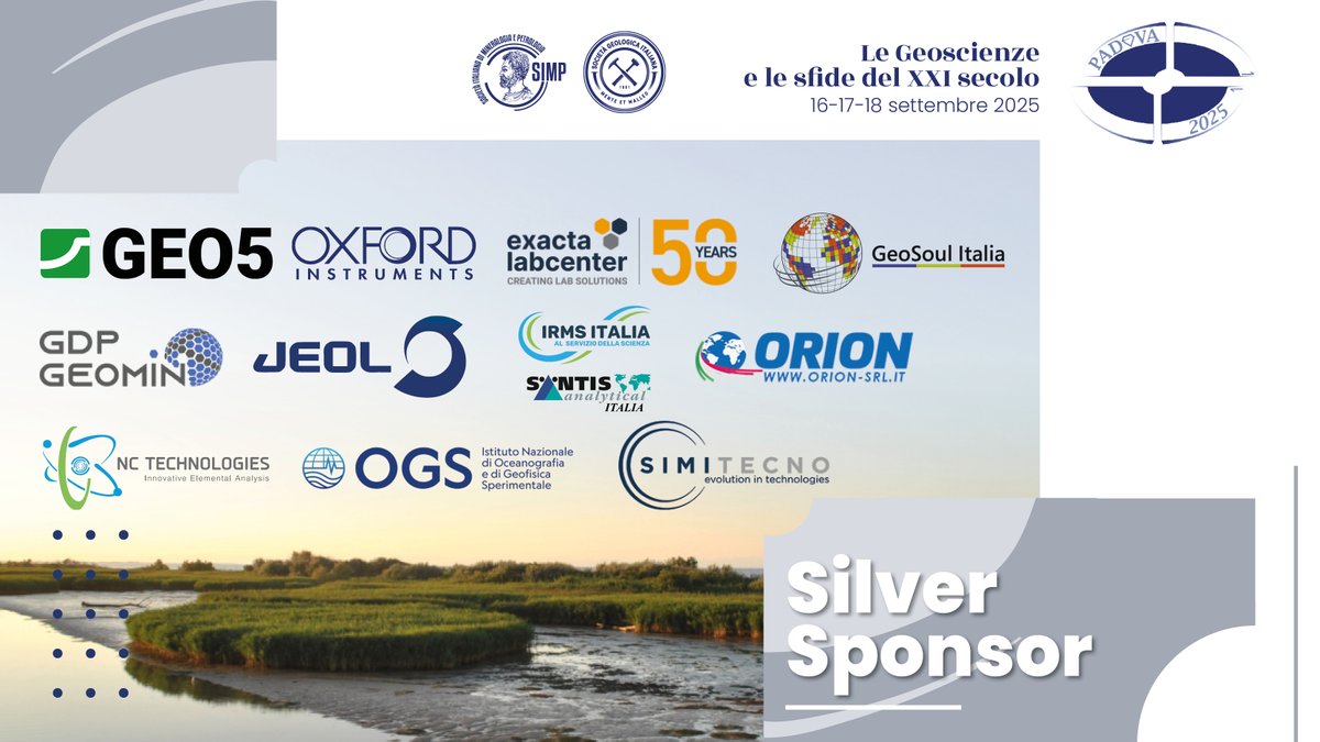 Thank you to our 𝐒𝐢𝐥𝐯𝐞𝐫 𝐬𝐩𝐨𝐧𝐬𝐨𝐫𝐬 🤍
<a href="/OxInst/">Oxford Instruments</a>; <a href="/JEOLEUROPE/">JEOL EUROPE</a>; <a href="/OGS_IT/">OGS</a>