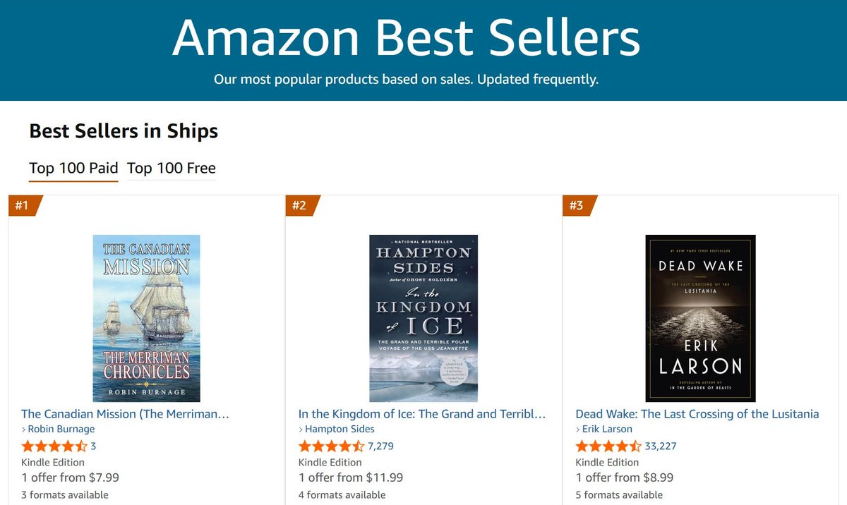 The Merriman Chronicles (@merriman1792) on Twitter photo Some days are happy days 😀
The Canadian Mission is #1 in it's category in the #USA
I'm as proud as can be. I reckon that <a href="/ColinMBaxter/">Colin Baxter</a> can be too. His cover looks fantastic
amazon.com/.../bestse.../…
#proud #happy #BestSeller #ships #bestselling #books Some days are happy days 😀
The Canadian Mission is #1 in it's category in the #USA
I'm as proud as can be. I reckon that <a href="/ColinMBaxter/">Colin Baxter</a> can be too. His cover looks fantastic
amazon.com/.../bestse.../…
#proud #happy #BestSeller #ships #bestselling #books