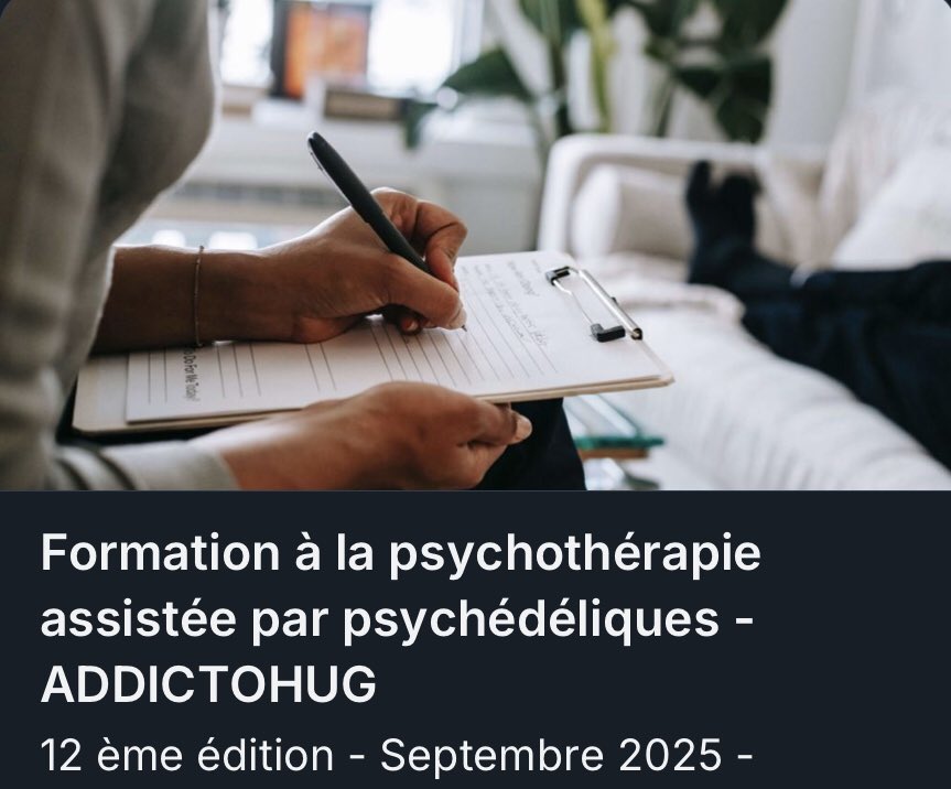 🍄Formation de deux jours à la psychothérapie assistée par psychédéliques, en français et à Genève, les 29 et 30 septembre. Plus d’infos : pro.addictohug.ch/formation-pap-…