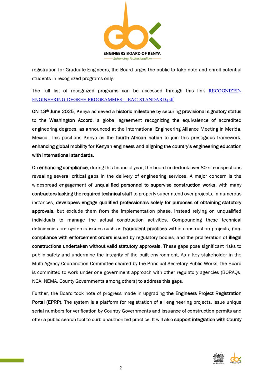 Engineers Board of Kenya tweet media