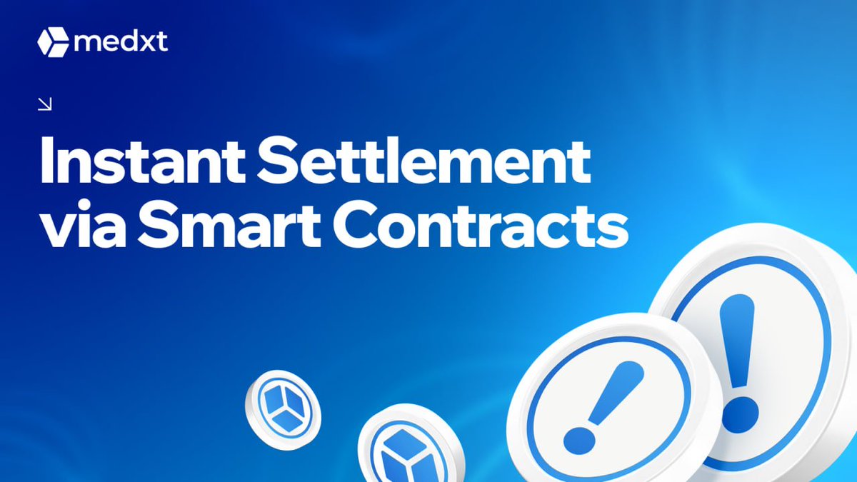 ⚡️ Instant Settlement via Smart Contracts — Powered by MedXT

MedXT eliminates payment delays with on-chain automation.

No intermediaries. No manual approvals.
Smart contracts execute payments the moment preset rules are met.

Here’s what that means:

💸 Transactions settle in