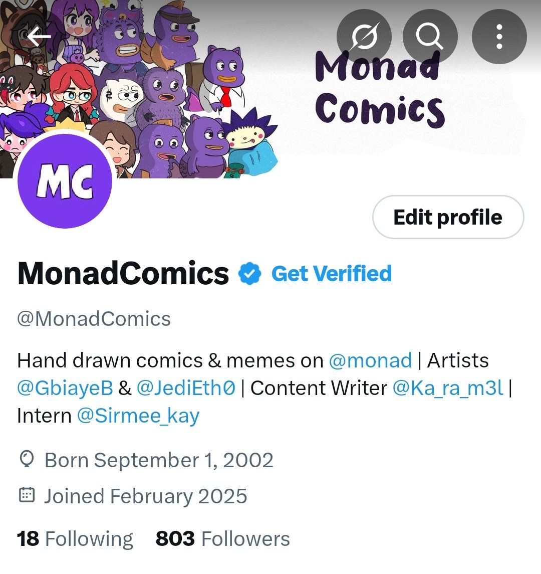 Barnabas (@gbiayeb) on Twitter photo I'm so excited!!!
<a href="/MonadComics/">MonadComics</a> just crossed 800+ followers and it honestly feels unreal. Massive thanks to everyone supporting us! 🥹🎉
If you love what we’re doing, feel free to give us a follow:
x.com/MonadComics?t=… I'm so excited!!!
<a href="/MonadComics/">MonadComics</a> just crossed 800+ followers and it honestly feels unreal. Massive thanks to everyone supporting us! 🥹🎉
If you love what we’re doing, feel free to give us a follow:
x.com/MonadComics?t=…