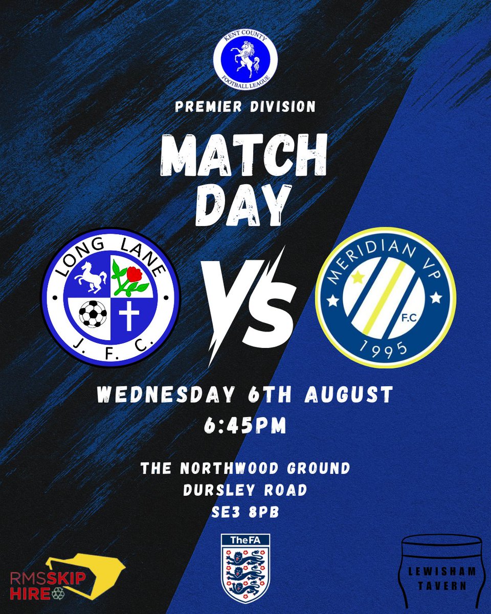 Long Lane ⚽️ (@ll1sts) on Twitter photo 🚨 MATCHDAY. LET’S GO! 🚨
The stage is set.
The squad is ready.
It’s time to make noise. 🔥
🆚 <a href="/MeridianFC/">Meridian VP FC</a>
📍 The Northwood Ground
🕒 6.45pm
💪 All in for 90.
#Matchday | #UpTheLane | #ForTheBadge 🚨 MATCHDAY. LET’S GO! 🚨
The stage is set.
The squad is ready.
It’s time to make noise. 🔥
🆚 <a href="/MeridianFC/">Meridian VP FC</a>
📍 The Northwood Ground
🕒 6.45pm
💪 All in for 90.
#Matchday | #UpTheLane | #ForTheBadge