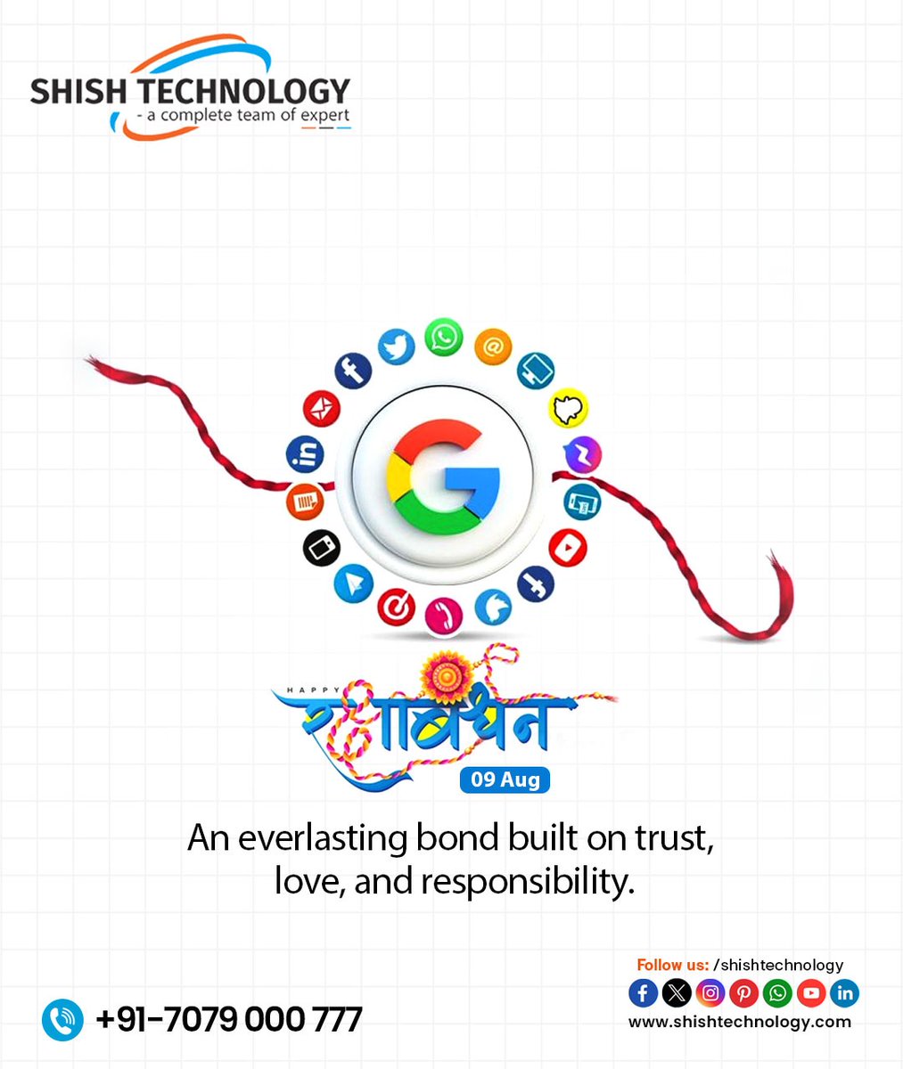 ShishTechnology's tweet image. Shish Technology wishes a Happy Rakshabandhan to all brothers and sisters.
Let&apos;s celebrate the festival of love and protection❣️

#Rakshabandhan #Rakhi #ShishTechnology #Patna #Bihar