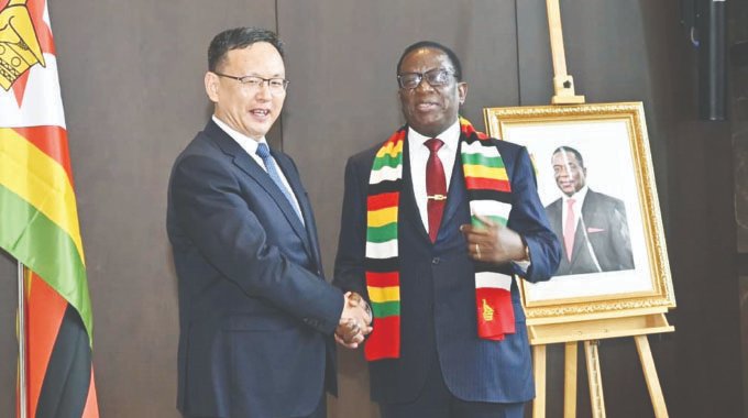 Nobleman Runyanga (@noblerunyanga) on Twitter photo His Excellency, President <a href="/edmnangagwa/">President of Zimbabwe</a> presided over the signing of the Economic and Technical Cooperation Agreement between the Government of Zimbabwe and the Peopleās Republic of China at State House this morning. His Excellency, President <a href="/edmnangagwa/">President of Zimbabwe</a> presided over the signing of the Economic and Technical Cooperation Agreement between the Government of Zimbabwe and the Peopleās Republic of China at State House this morning.