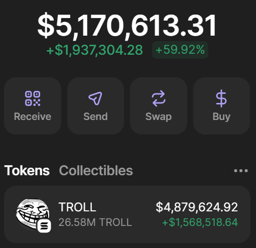 0xSAPIENS's tweet image. Wanna know the theory +5M$ worth pump.fun $TROLL  and being TOP 1 Holder?

Watch World&apos;s longest video just for a memecoin $TROLL with 420reasons took 4hours.

Thanks to @a1lon9 , @pumpdotfun !
@blknoiz06  @_Shadow36 @xbtDLN