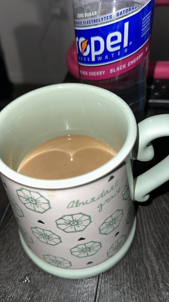 Happy Wednesday Xland
Peep that cute little heart in my coffee cup for the day. Later I will put some vanilla bean ice cream in it. You know just to save a cup 🤣. I’m taking Mom to the doctor in a bit so my Tinkerbell better wake up so she can go too.