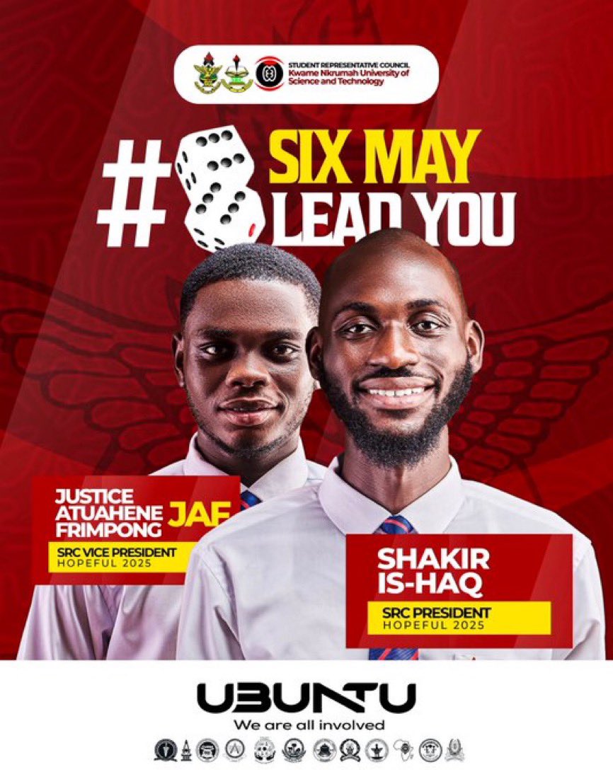 SaviolaWelt's tweet image. UBUNTU👑🔥🔥🔥

#Sixmayleadyou! #SRCpresident #KNUST