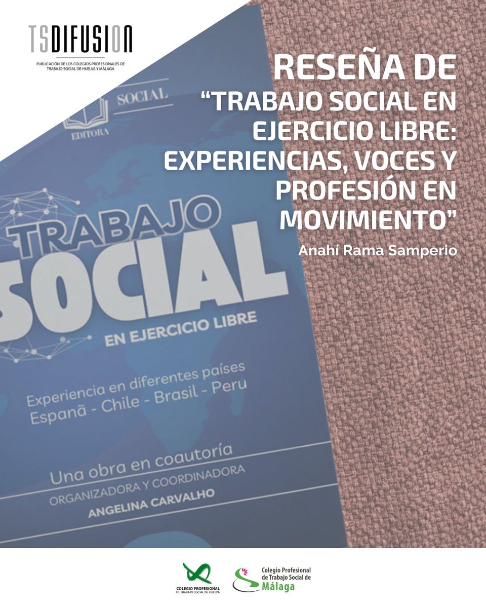 🗣 ¿Una lectura para este verano? Anahí Rama nos propone “#TrabajoSocial en #EjercicioLibre”, un libro 📘 que considera imprescindible para quienes desean explorar el potencial del TS fuera de los marcos tradicionales.

📲 tsdifusion.es/resena-de-trab…