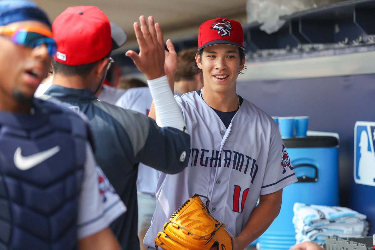 Mike Mayer (@mikemayer22) on Twitter photo Mets pitching prospect Jonah Tong through 19 starts for Double-A Binghamton this year:
97 IP, 47 H, 14 ER, 44 BB, 154 K, 1.58 ERA, .141 AVG
Photos by <a href="/stevenwoj/">steven woj</a> Mets pitching prospect Jonah Tong through 19 starts for Double-A Binghamton this year:
97 IP, 47 H, 14 ER, 44 BB, 154 K, 1.58 ERA, .141 AVG
Photos by <a href="/stevenwoj/">steven woj</a>