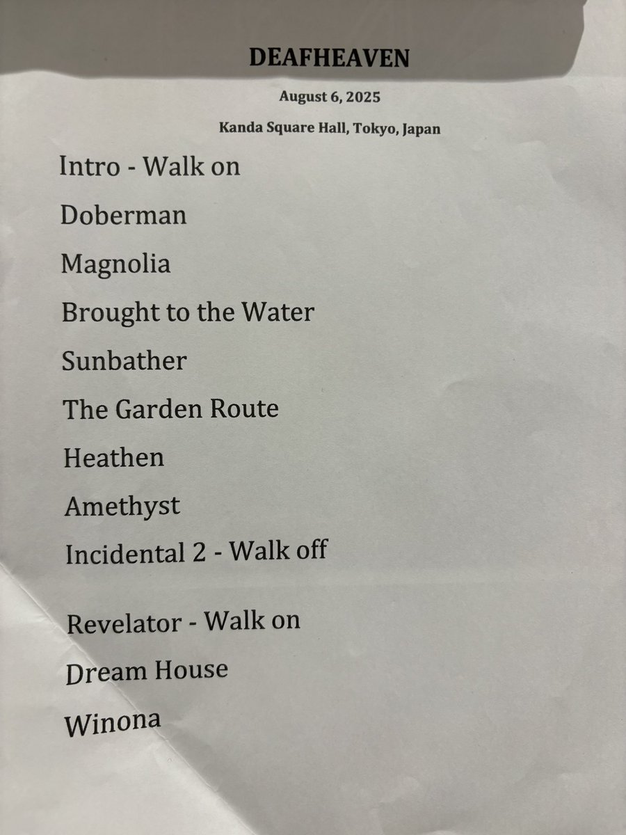 DEAFHEAVEN
at Kanda Square Hall, Tokyo 080625
