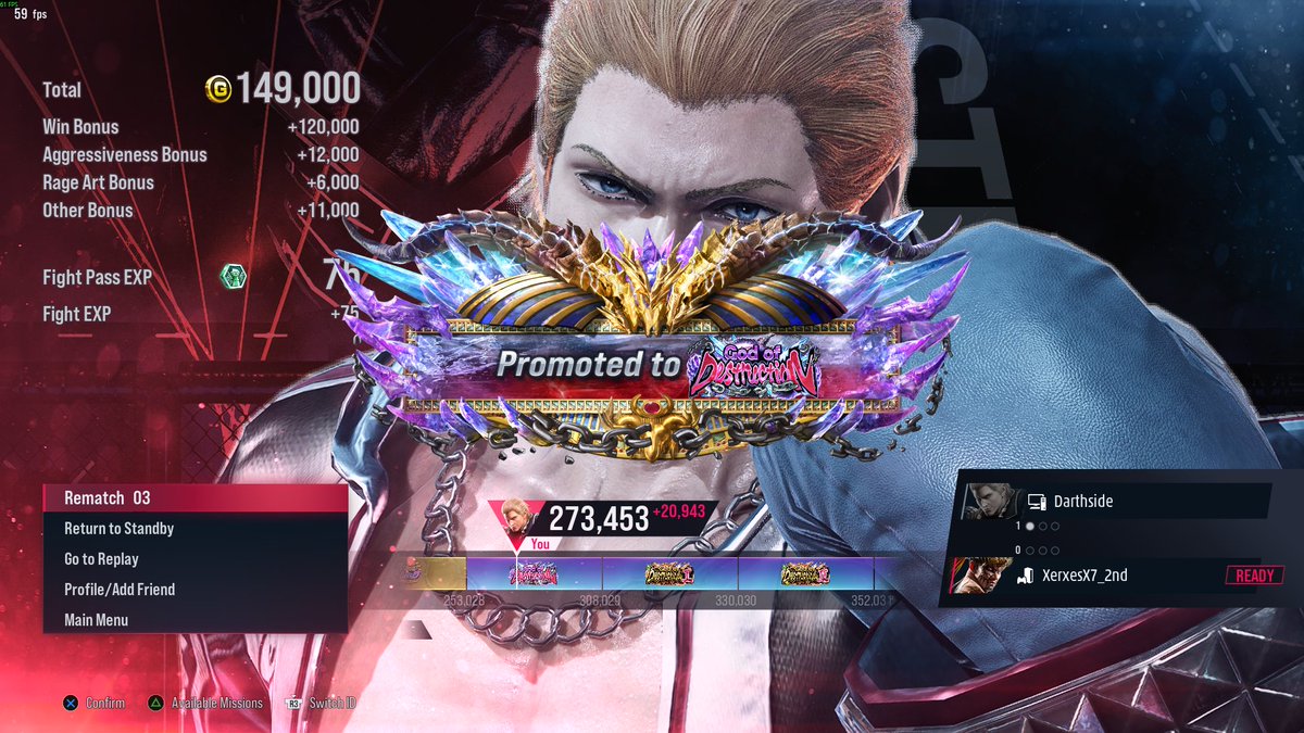 Came back to Tekken after a 5 month break and got my GoD back with my nigga Steve😂. ngl it was way easier than season 1 imo. Prolly cause I was still getting used to Steve. Think imma work on that Law now 🤧