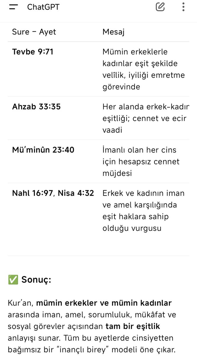 Bütün İslam ülkelerinde kadın erkek arasında hak farkı olsa da Kur'an'ı Kerim'de herkesin eşit olduğu açık bir şekilde vurgulanmıştır. Yani İslam kusursuzdur, müslümanlar değil. İslam'a düşman olmadan önce okumak gerek.