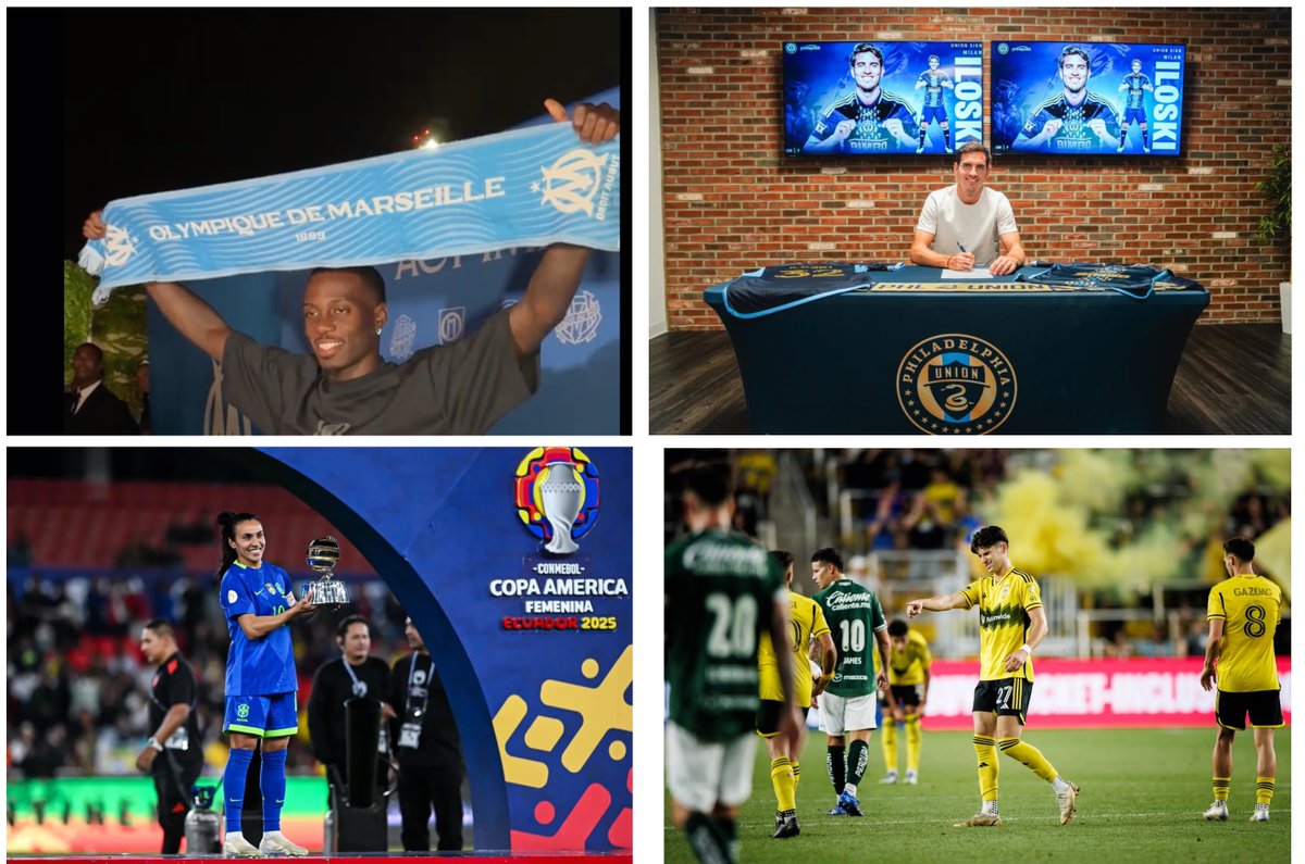 📰In today's <a href="/socceramerica/">SoccerAmerica</a> Daily:

🇫🇷Marseille welcomes Tim Weah, the Swiss army knife
🇺🇸🇲🇽LEAGUES CUP: 2024 champ Crew; LAFC stay alive
🏟️Attendance Report
⚽️Philadelphia acquires scoring sensation Milan Iloski
📺Copa América Fememina <a href="/FOXSports/">FOX Sports</a> viewership ... &amp; more
🔗