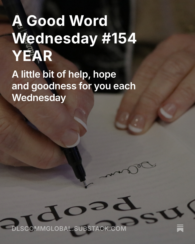 What are you most thankful for this past year? YEAR. It's Your Good Word for Your Wednesday. open.substack.com/pub/dlscommglo…