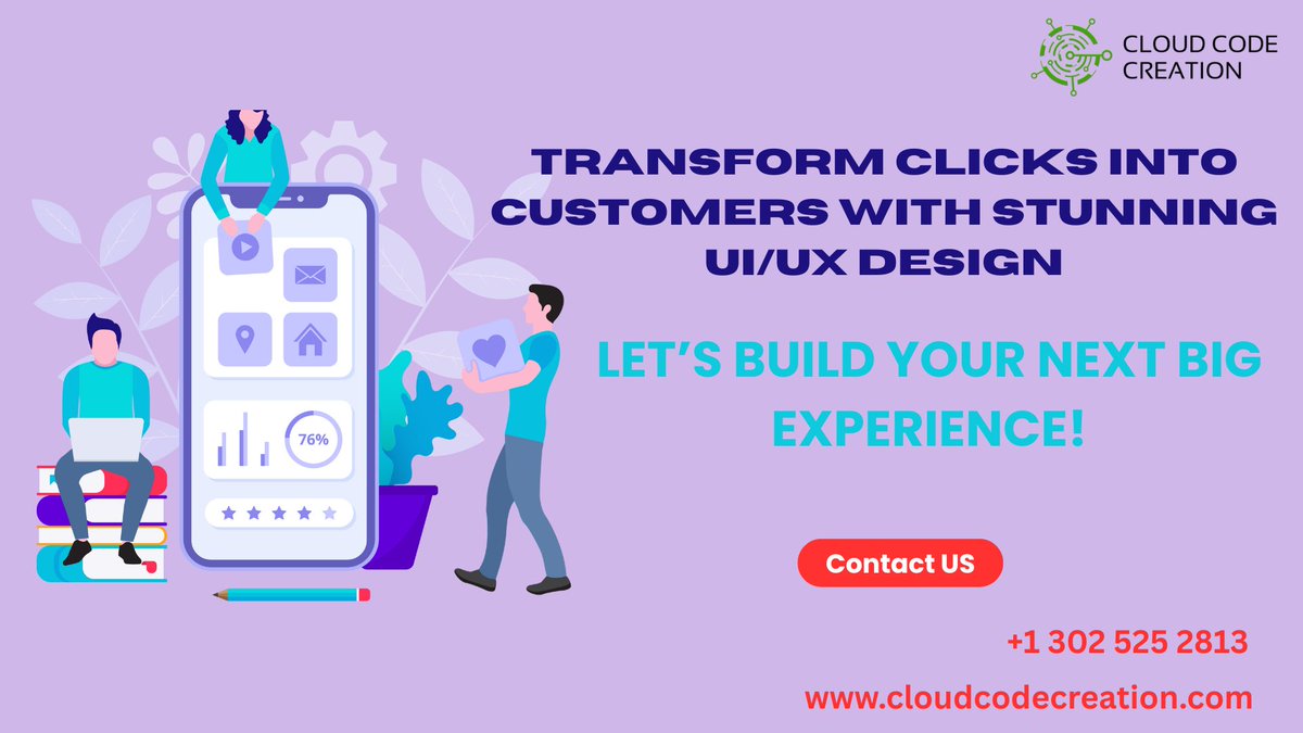 cloud2code's tweet image. Craft Experiences That Convert: Why UI/UX Design Matters More Than Ever
Let our UI/UX experts help you design success.
Contact us today!
+1 302 525 2813
cloudcodecreation.com/contact-us
#UI/UXDesignServices #UserInterfaceandUserExperience
#Responsivewebdesign #Mobileappdesign