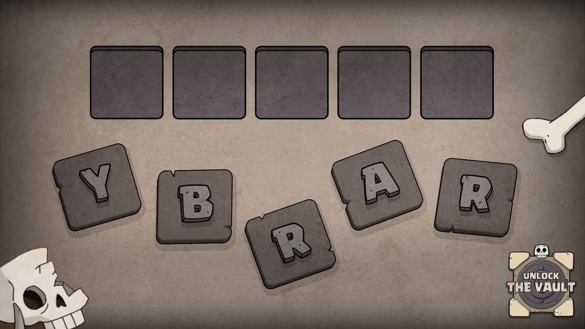 One last test before the Vault opens...
Unscramble the word below and drop your guess in the comments.
Guess correctly, and the Vault will open!
Rumor has it this name’s been buried a long time… 💀 
#clasharama #clashiversary