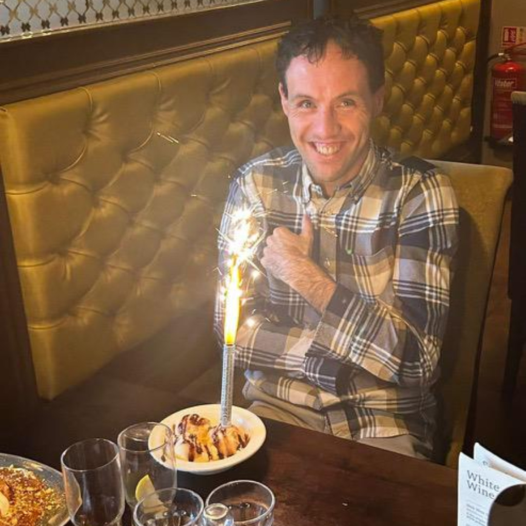 PFTweets's tweet image. Seamus, who's supported by Ann in a long-term placement with our Families Matter Shared Lives Service, has spent the last month celebrating his 40th birthday! He's had parties, meals out, and a trip to see Liverpool play a pre-season match. What a great birthday! #SharedLives