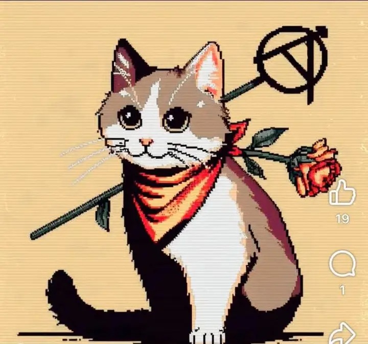 La unidad de la izquierda es como la unidad de la derecha ... mientras haya jefes y generales, ... la revolución está muerta antes de empezar. ... Muerte al Estado y el Capital ... iSalud y Anarquía! 🖤🖤🏴