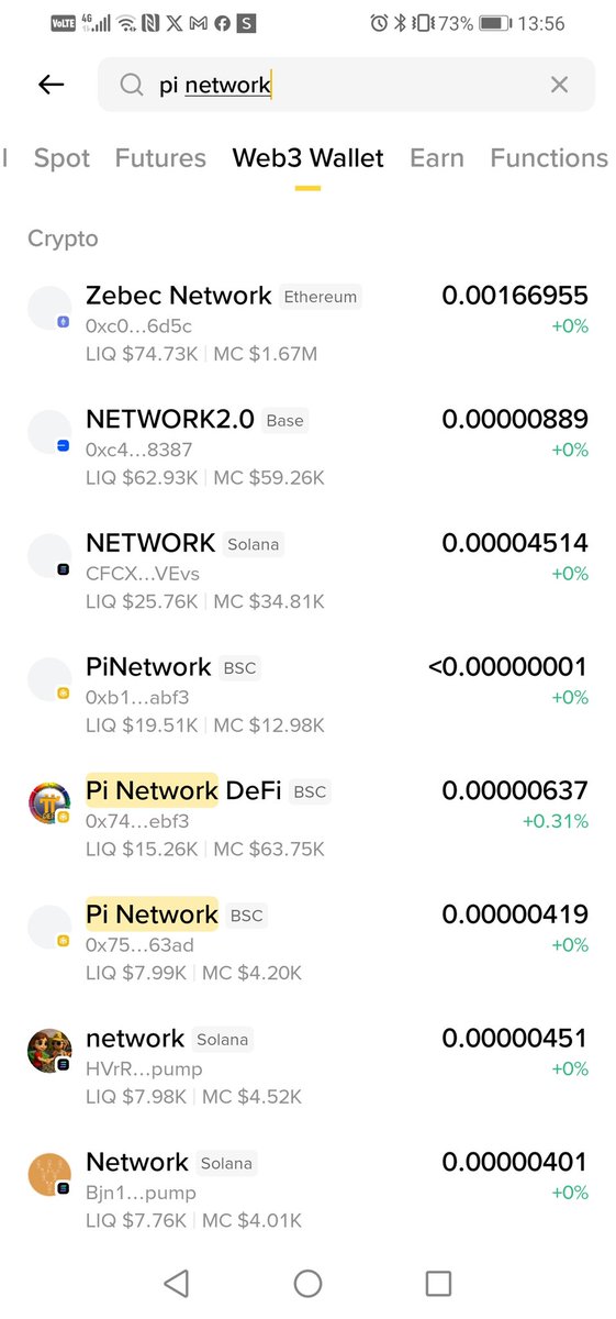 Közeleg a @Pi lista?
Binance eltüntette a Pi web3 tárcákat..🫣
1 hetes és mai
<a href="/fen_leng/">PiNetwork DEX⚡️阿龙</a> <a href="/PiCoreTeam/">Pi Network</a>  <a href="/binance/">Binance</a>
