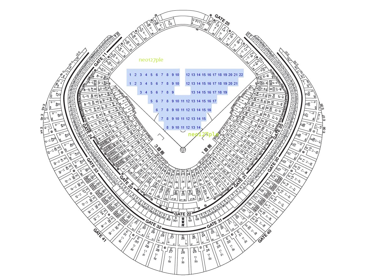「SM TOWN FAN LIGHT」アプリから、ブロック情報の反映行いました。細かい削れがある可能性はありますが、こちらのブロック構成がメインになると思われます。(ロンドン、LA公演も同じ構成でした）

#SMT座席予想 #SMTOWN座席予想