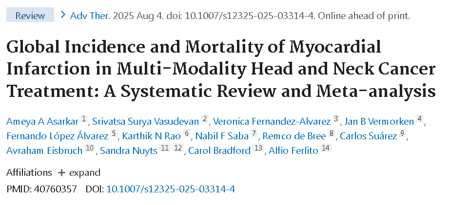 Biblioteca HUCA (@bibliotecahuca) on Twitter photo PubMed-goo.su/hgw3Ul Global Incidence and Mortality of Myocardial Infarction in Multi-Modality Head and Neck Cancer Treatment: A Systematic Review and Meta-analysis <a href="/HUCA_Asturias/">@HUCA</a> #publiHUCA #Otolaryngology #VascularSurgery <a href="/DrFLopezA/">Fernando López Álvarez</a> <a href="/Verovasc/">Verónica Fernández Alvarez</a> #ISPA <a href="/IUOPA/">IUOPA</a> PubMed-goo.su/hgw3Ul Global Incidence and Mortality of Myocardial Infarction in Multi-Modality Head and Neck Cancer Treatment: A Systematic Review and Meta-analysis <a href="/HUCA_Asturias/">@HUCA</a> #publiHUCA #Otolaryngology #VascularSurgery <a href="/DrFLopezA/">Fernando López Álvarez</a> <a href="/Verovasc/">Verónica Fernández Alvarez</a> #ISPA <a href="/IUOPA/">IUOPA</a>
