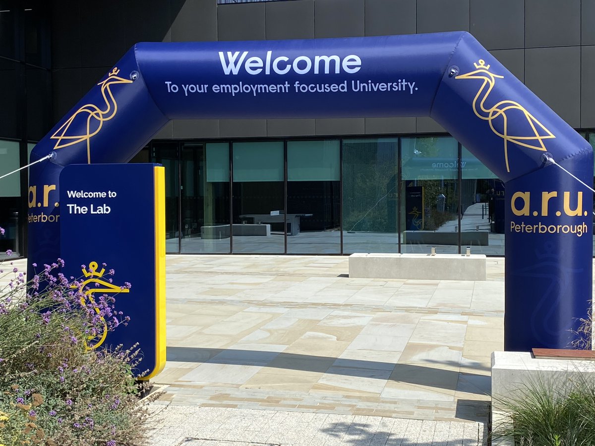 jones_jamie's tweet photo. It's always sunny in Peterborough...

We are set up and ready to welcome our visitors to the ARU Peterborough Open Event this afternoon (2pm-5pm). 

No need to book, just come along to tour the campus and talk to our amazing staff. https://t.co/ITjQCyAHYD