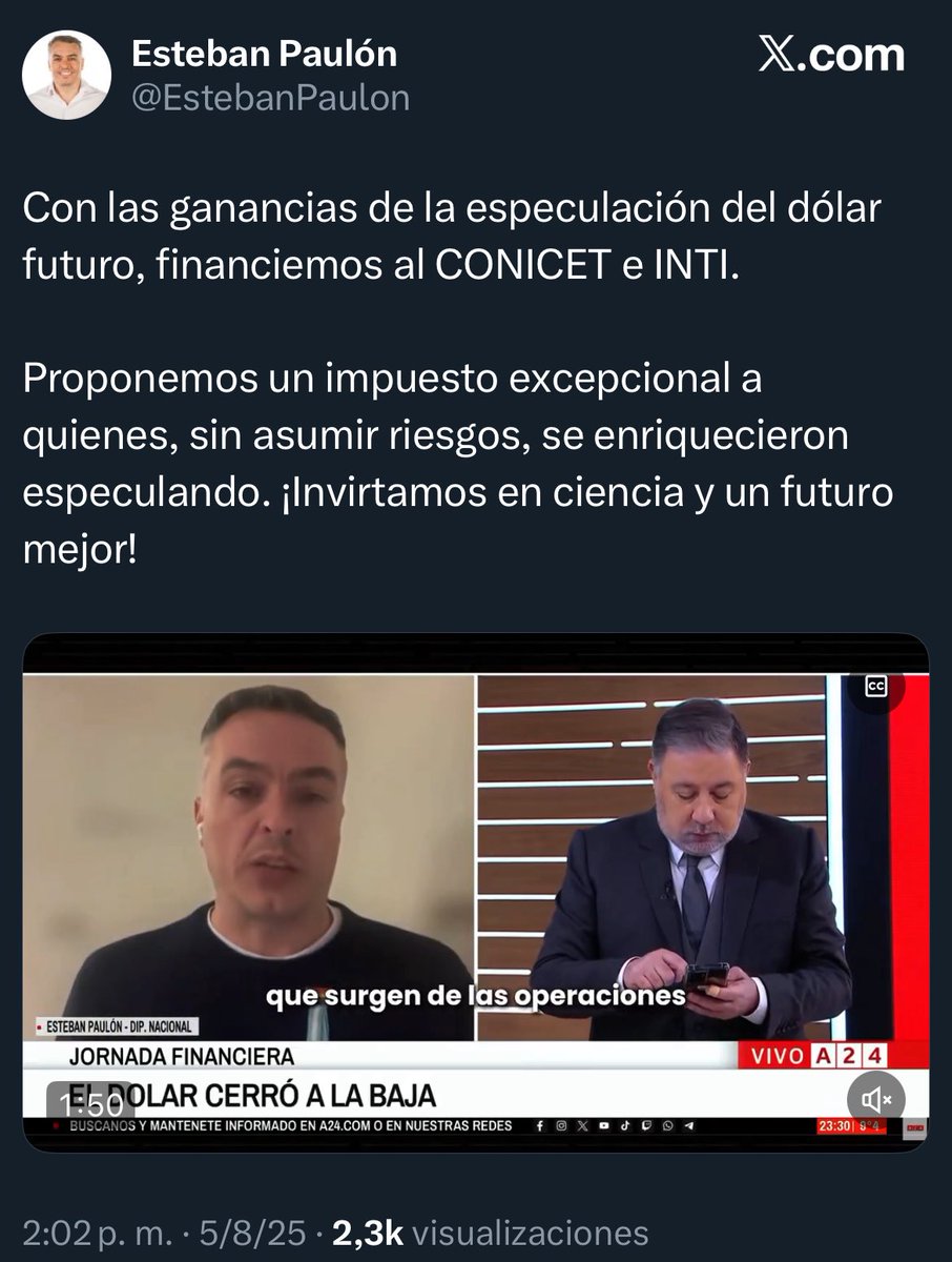 No asumir riesgos, lo que se dice no asumir riesgos, es vivir con dieta y viáticos de diputado y creer que generar guita es mera cuestión de manoteársela a otro.
La vida del hipercubo de imbecilidad de Paulón, digamos.