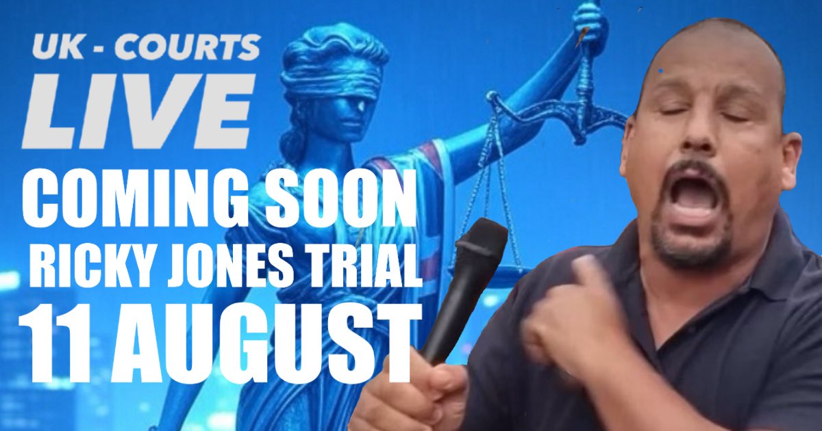 🔴 COMING SOON: RICKY JONES TRIAL – UK COURTS LIVE

Full verified courtroom coverage direct from Snaresbrook Crown Court - 11 August - Follow <a href="/UKCourtsLive/">UK COURTS LIVE</a> for every key update as it happens: