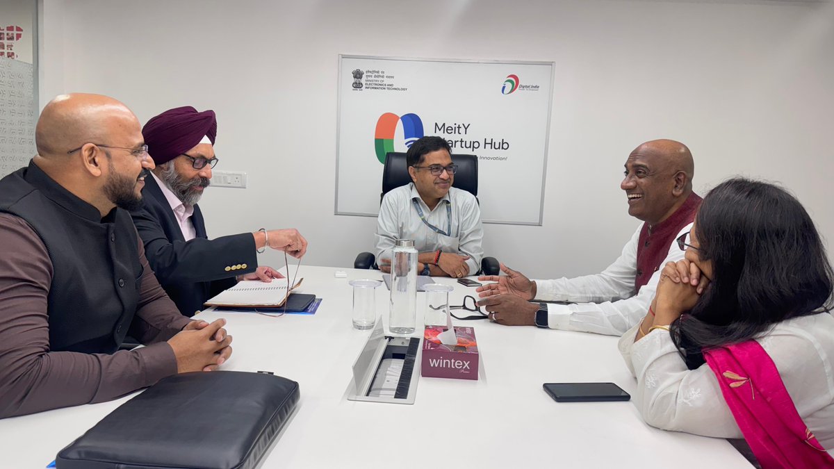 meitystartuphub's tweet image. MeitY Startup Hub had an insightful exchange with Indian STEPs and Business Incubators Association (ISBA). 

The conversation centred on actionable recommendations. At MSH, we remain dedicated to collaborating with ecosystem stakeholders.