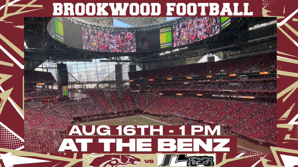 Almost Football Season! We play in Mercedes Benz Stadium on Aug 16th vs Houston Co at 1 PM.  Let's Pack the Benz Broncos!!