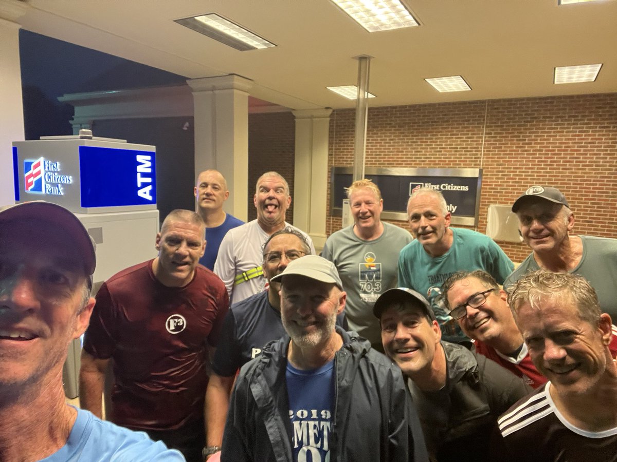 Sudz doesn’t close, rain, snow, sleet or moonshine, Sudz stays open. Big group to share the perfect training weather with. #F3counts. #Sudz