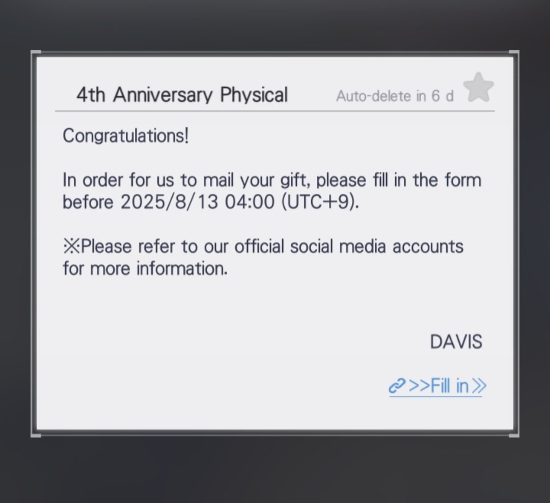 I won the giveaway for the 4th Tears of Themis Anniversary 🥰