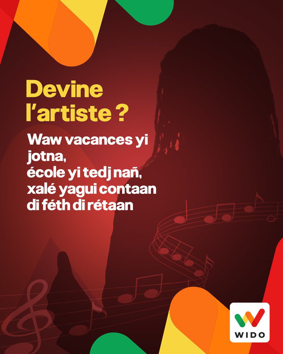 Alors, seen xel ci ban artiste la jëm. Li mom génération 2005 du ñu sipp. 😂

#Wido