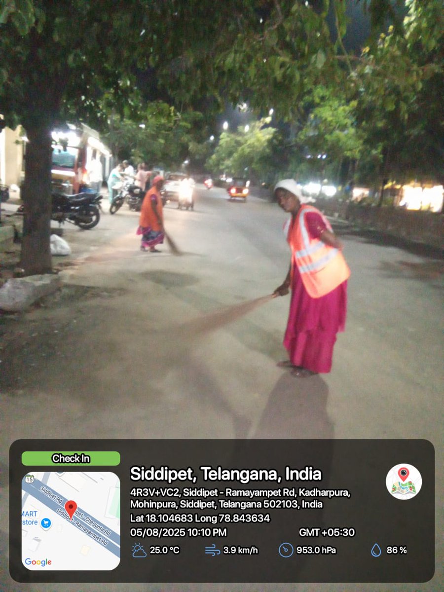 Swachh Siddipet (@mc_siddipet) on Twitter photo రాత్రివేళ పారిశుద్ధ్య పనులు నిర్వహిస్తున్న మున్సిపల్ పారిశుద్ధ్య సిబ్బంది.
<a href="/cdmatelangana/">C&DMA</a> <a href="/tksreedevi/">TK Sreedevi</a> <a href="/RoopaMishra77/">Roopa Mishra</a> <a href="/VivekVenkatswam/">Dr Vivek Venkatswamy</a> <a href="/Ponnam_INC/">Ponnam Prabhakar</a> <a href="/BRSHarish/">Harish Rao Thanneeru</a> <a href="/Collector_SDPT/">Collector Siddipet</a> <a href="/AcSiddipet/">AC_Siddipet</a> <a href="/SwachhBharatGov/">Swachh Bharat Urban</a> <a href="/SwachSurvekshan/">Swachh Survekshan</a> రాత్రివేళ పారిశుద్ధ్య పనులు నిర్వహిస్తున్న మున్సిపల్ పారిశుద్ధ్య సిబ్బంది.
<a href="/cdmatelangana/">C&DMA</a> <a href="/tksreedevi/">TK Sreedevi</a> <a href="/RoopaMishra77/">Roopa Mishra</a> <a href="/VivekVenkatswam/">Dr Vivek Venkatswamy</a> <a href="/Ponnam_INC/">Ponnam Prabhakar</a> <a href="/BRSHarish/">Harish Rao Thanneeru</a> <a href="/Collector_SDPT/">Collector Siddipet</a> <a href="/AcSiddipet/">AC_Siddipet</a> <a href="/SwachhBharatGov/">Swachh Bharat Urban</a> <a href="/SwachSurvekshan/">Swachh Survekshan</a>