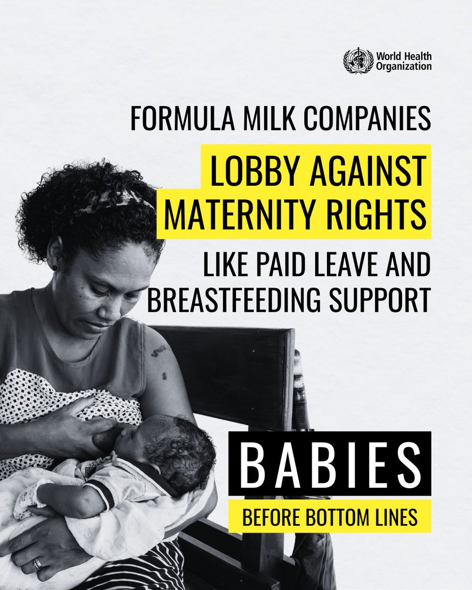 The dairy &amp; formula milk industries have created a wide network of unaccountable trade associations, which frequently lobby against policies that support #breastfeeding and protect women’s rights. 
It’s time to end corporate influence over how babies are fed to protect their
