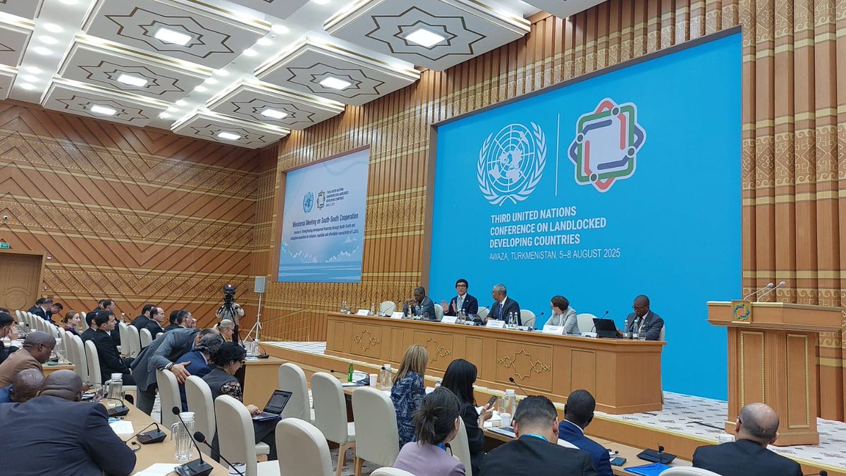 🇪🇺EU at UN-NY (@euatun) on Twitter photo At today's #LLDC3 Ministerial Meeting on South-South Cooperation, <a href="/EUSR_CA/">EUSR for Central Asia</a> Stiprais highlighted the EU’s active support to regional integration on trade facilitation, for increased participation of LLDCs in international trade. At today's #LLDC3 Ministerial Meeting on South-South Cooperation, <a href="/EUSR_CA/">EUSR for Central Asia</a> Stiprais highlighted the EU’s active support to regional integration on trade facilitation, for increased participation of LLDCs in international trade.