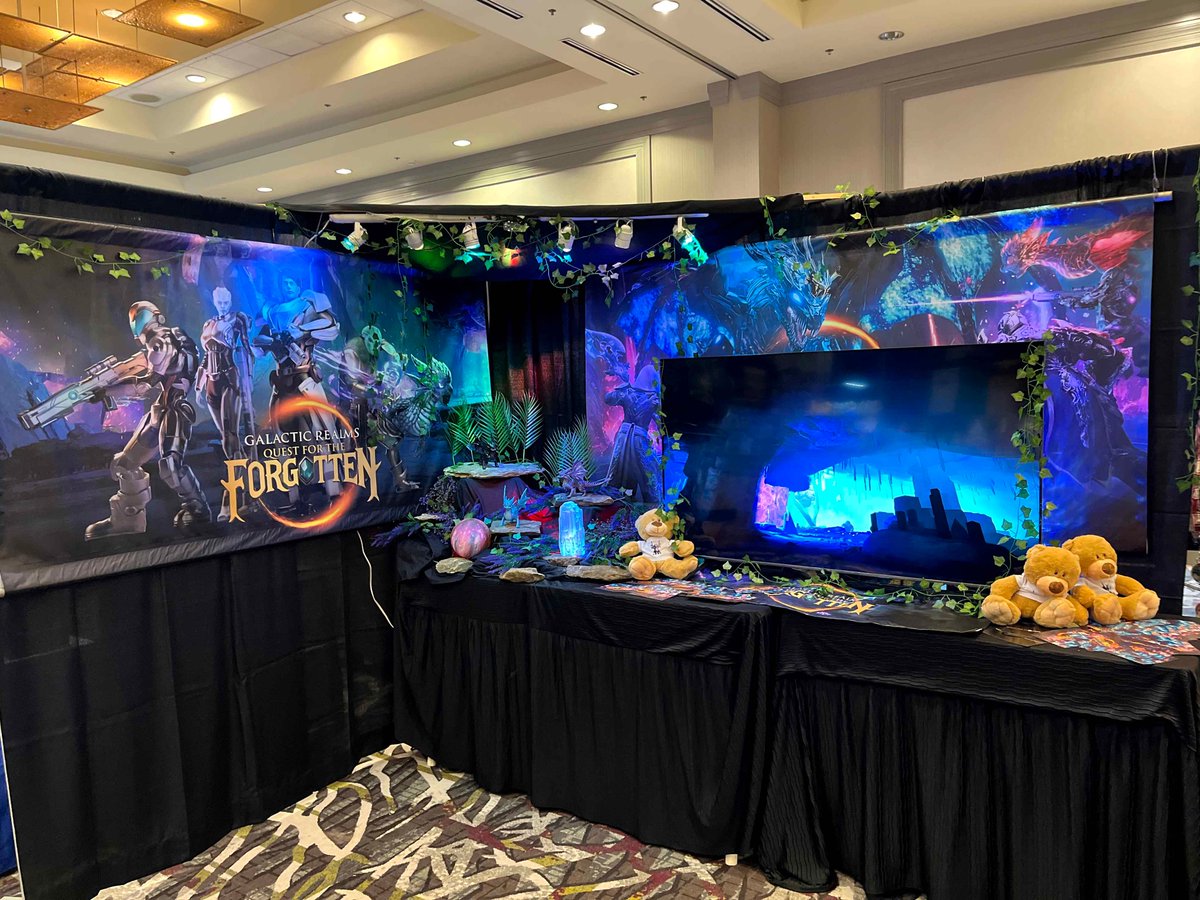 From a pile of cables and empty curtains to a glowing gateway into the Galactic Realms, here’s a little throwback to our booth setup at GalaxyCon Raleigh! It takes a lot of creativity (and coffee) to go from concept to con-floor magic — and we loved every minute of it.

Huge