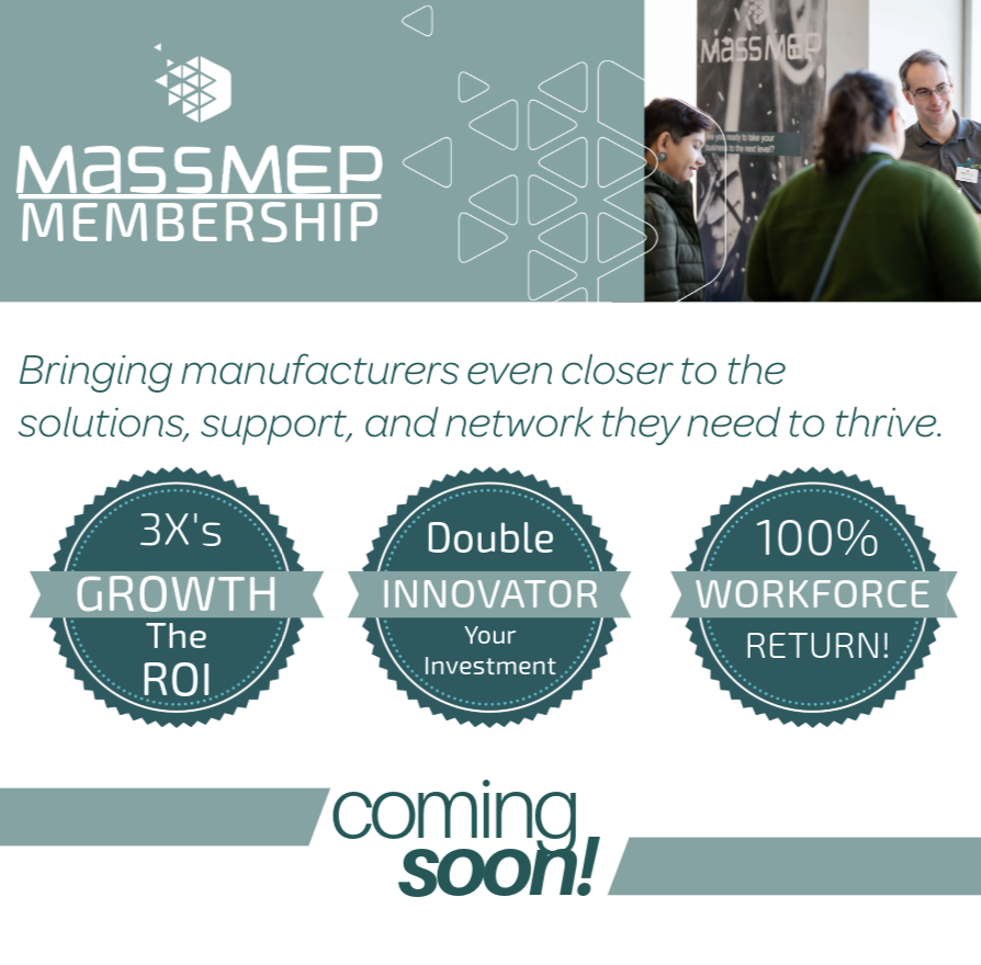 🔔 Big news for MA manufacturers!
MassMEP is launching a new Membership Model, built to help you grow smarter, faster &amp; stronger.
👥 Exclusive benefits.
🚀 Real ROI.
📢 Stay tuned, launching soon!

👉 Learn more: massmep.org/contact-us/

#MassMEP #MAManufacturing