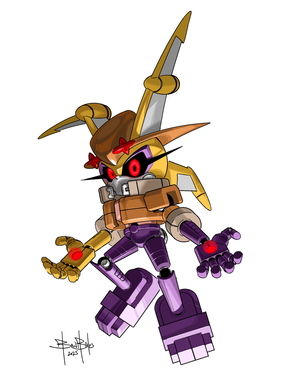 Another Mecha Bunnie commission for <a href="/MobianMonster/">MOBIAN MONSTER ART (COMMS OPEN)</a> 
If the fisrt commission was Original Bunnie, is this modern Bunnie (and then comes Reboot Bunnie haha)?