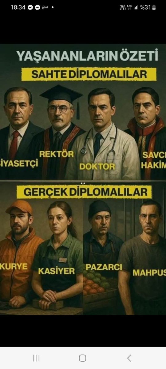 Diploma ve mevkilerin verdiği üstünlük duygusu, bazen sahte başarılardan doğan boş gururla büsbütün tehlikeli bir hâle gelir. İşin bu safhasında asıl zararı gören bu yarı aydınlar değil, fakat cemiyettir; zira doğruluğu hiç tahkik edilmeyen malûmat kırıntılarına dayanılarak