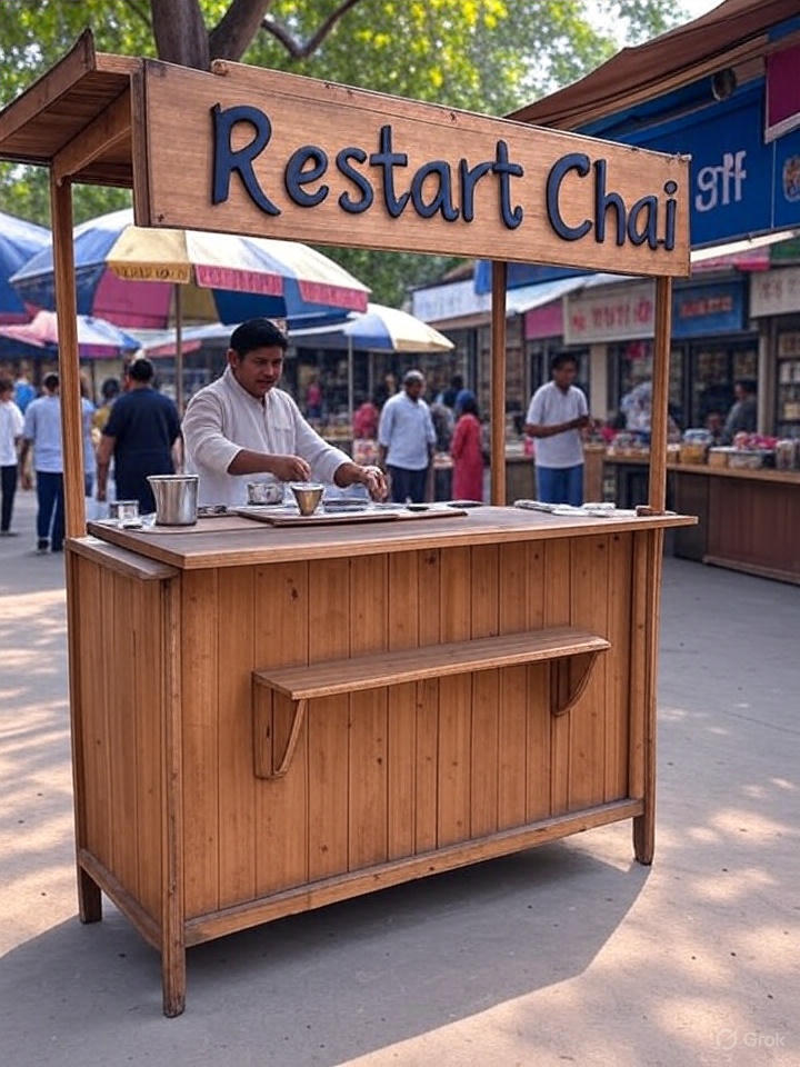 ગાંધીનગર સેકટર 6 લાઈબ્રેરીઓની સામે #Restart_Chai ☕ ની કીટલી🫖 ખોલીએ તો કેવી ચાલે 🙂 #પોલીસ_ભરતી 👮🏻 માં ફેલ થયાં હવે ધંધો તો કરવો પડશે ને ભાઈબંધ 😊