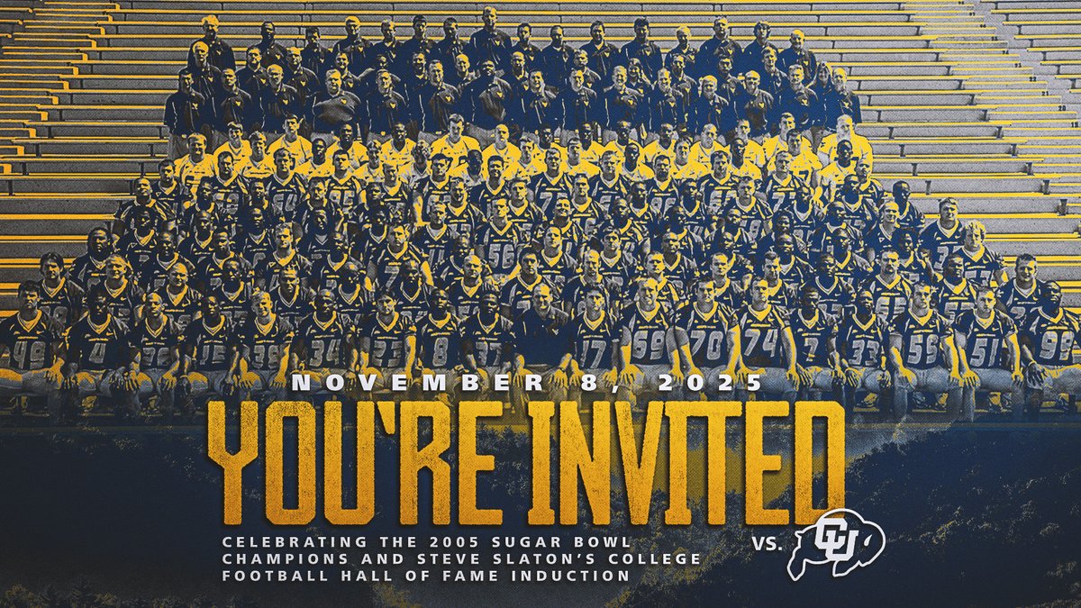 WVU Varsity Club (@wvuvarsityclub) on Twitter photo 2005 Sugar Bowl Champion <a href="/WVUfootball/">West Virginia Football</a> team! We are celebrating you and <a href="/Steve23Slaton/">Steve Slaton</a> induction into the College Football HOF! Be on the lookout for the invite in the next few weeks! Update your contact info at krj0004@mail.wvu.edu or 304-680-9502!!! 2005 Sugar Bowl Champion <a href="/WVUfootball/">West Virginia Football</a> team! We are celebrating you and <a href="/Steve23Slaton/">Steve Slaton</a> induction into the College Football HOF! Be on the lookout for the invite in the next few weeks! Update your contact info at krj0004@mail.wvu.edu or 304-680-9502!!!